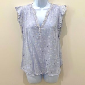 Ruffle sleeve blouse